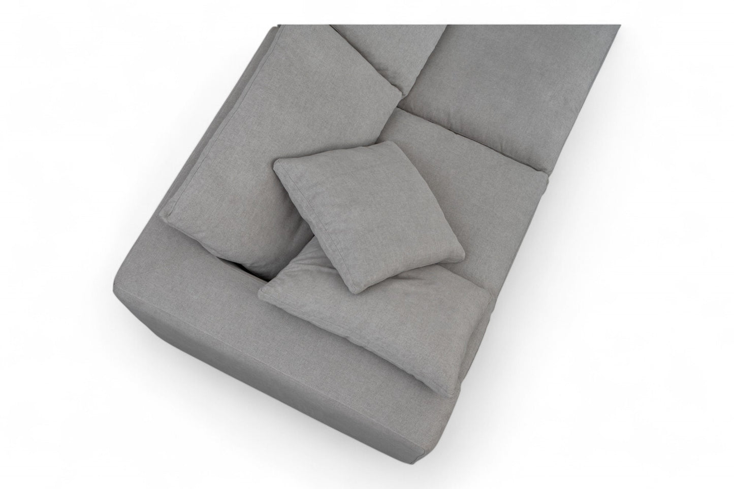 3-Seat Modular Sectional Sofa & Ottoman, Dove Gray