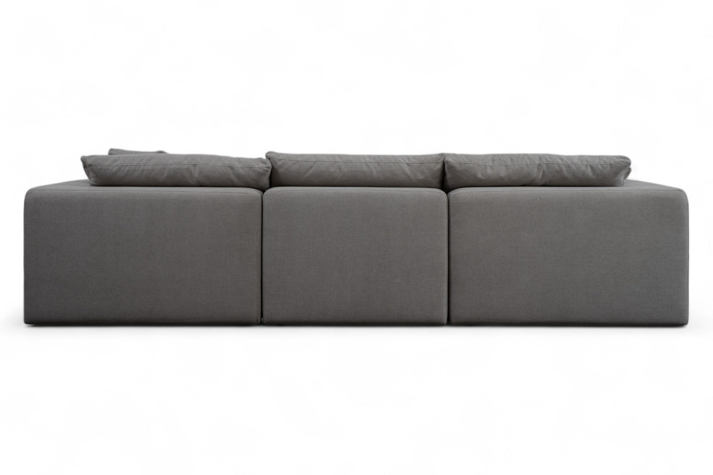 3-Seat Modular Sectional Sofa & Ottoman, Dove Gray